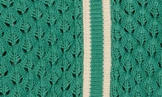 Laundry by Shelli Segal Crochet Stitch Knit V-Neck Sweater 4