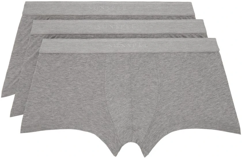 Sunspel Three-Pack Gray Boxers 1