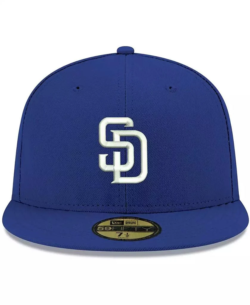 New Era Men's Royal San Diego Padres Logo White 59FIFTY Fitted Hat 2