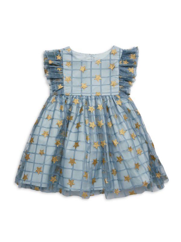 Pippa & Julie Little Girl's & Girl's Stella 2-Piece Star Glitter Dress