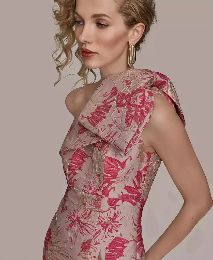slim fit dress slacks Genevieve Strapless Jacquard Dress main image 1