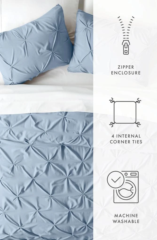 IENJOY HOME HOME SPUN Premium Ultra Soft 3-Piece Pinch Pleat Duvet Cover Set 5