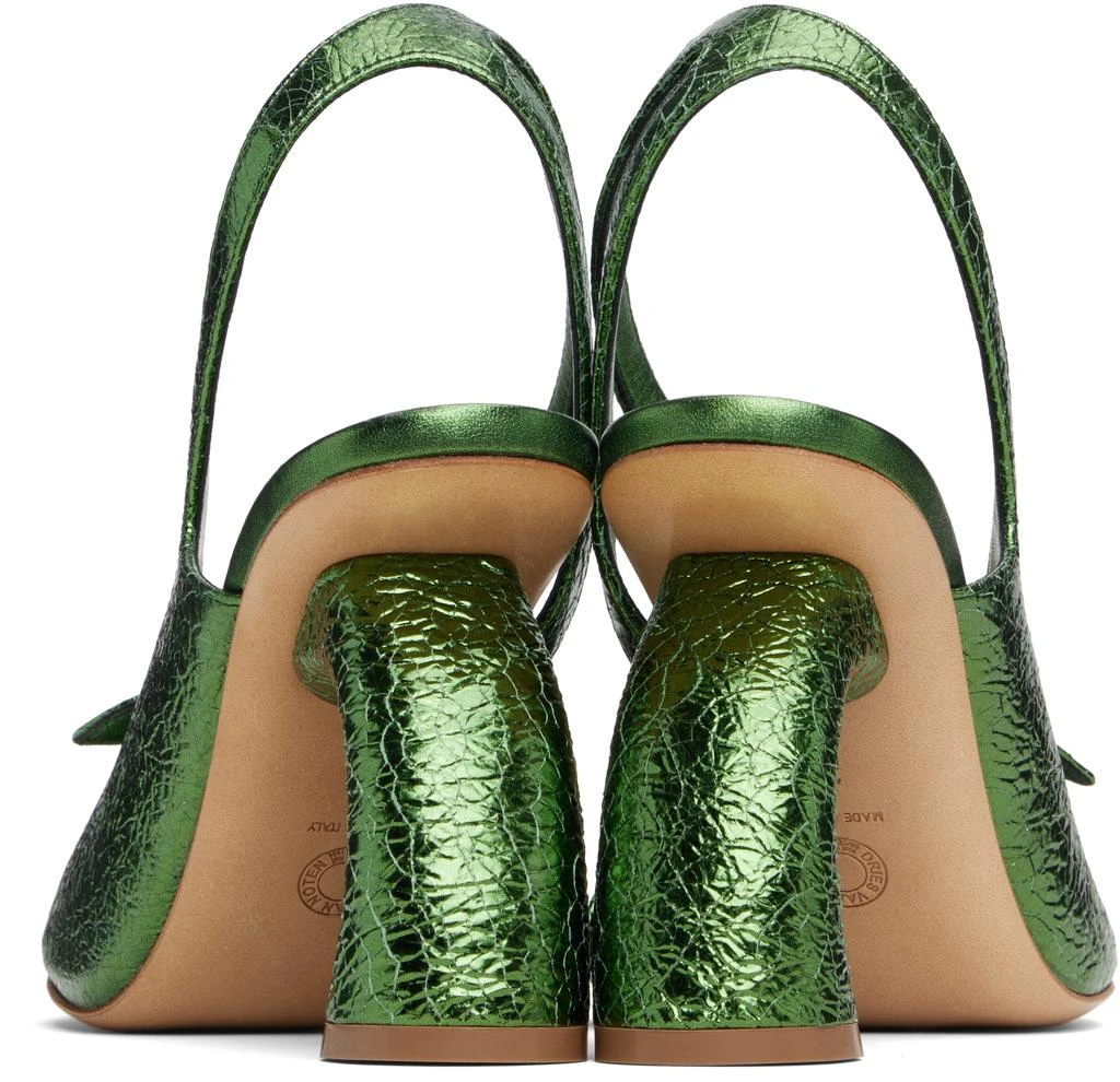 Dries Van Noten Green Cutout Heels 2