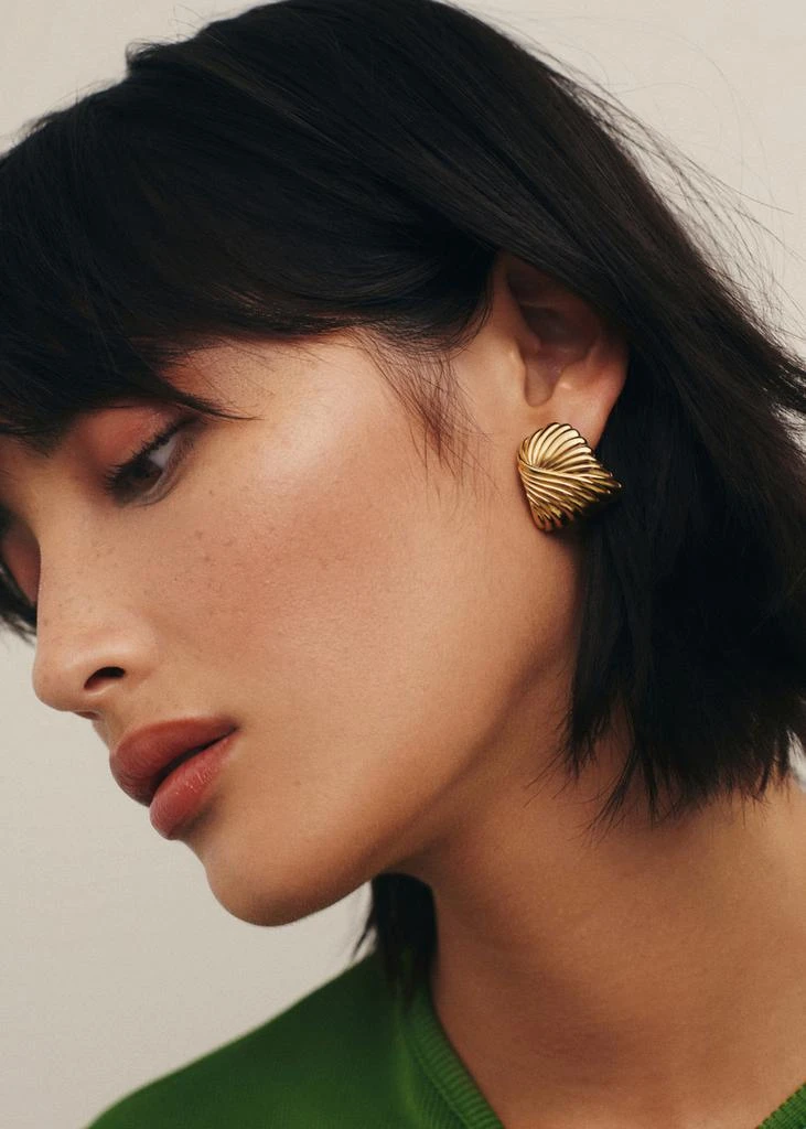 Missoma Ripple 18kt gold-plated stud earrings 2
