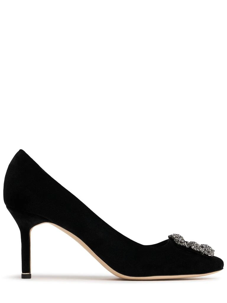 Manolo Blahnik 70mm Hangisi Velvet Pumps 1