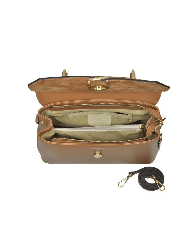 LePARMENTIER Paris Thais Suede and Leather Satchel Bag 4