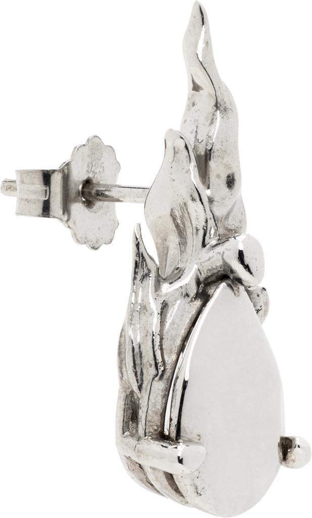 Alan Crocetti Silver Mini Hard Gem in Heat Single Earring