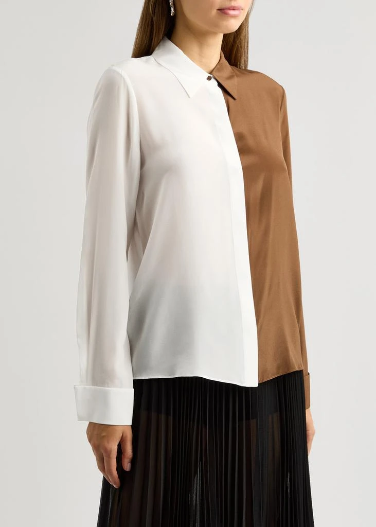Alice + Olivia Willa colour-blocked silk shirt  2