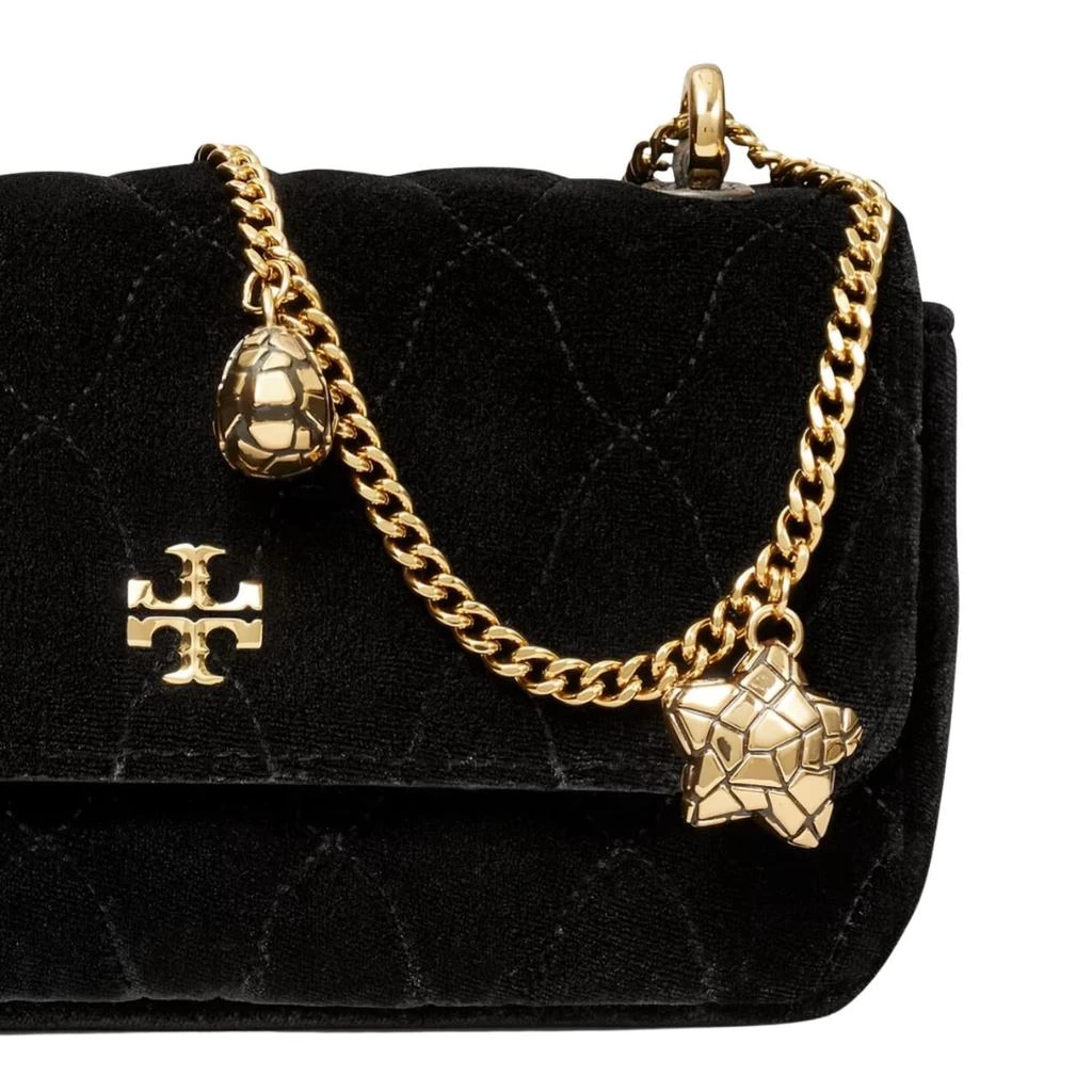 Tory Burch Kira Velvet Mini Flap Bag In Black 5