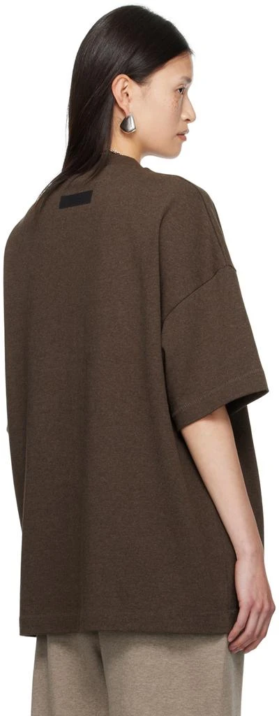 Essentials Brown Bonded T-Shirt 3