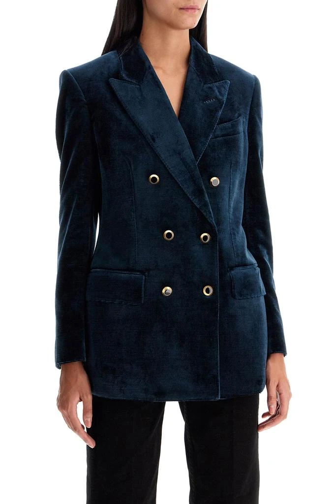 Tom Ford wallis velvet double-breasted jacket 2