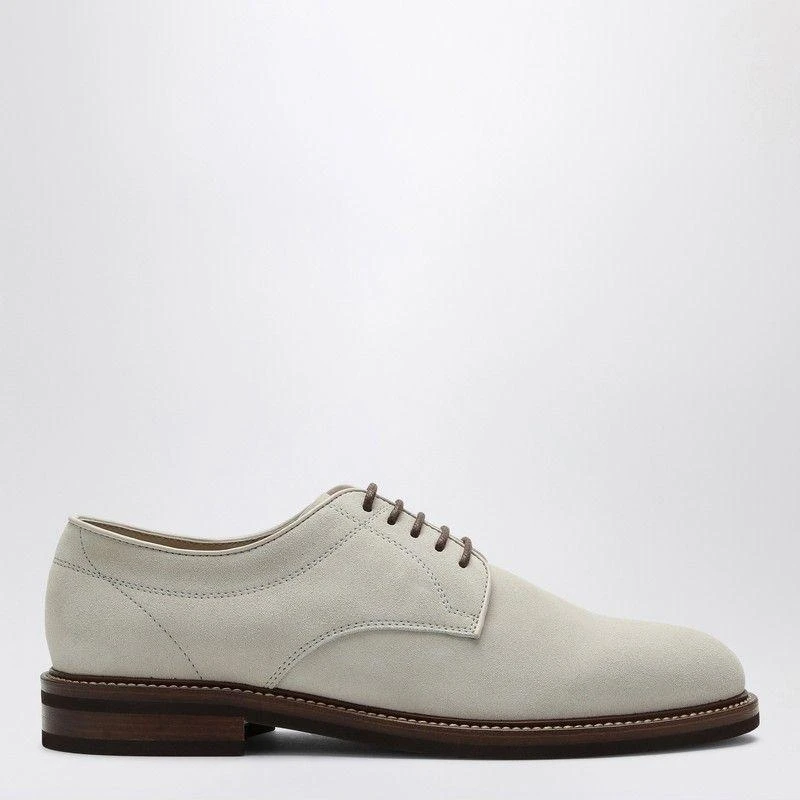 Brunello Cucinelli OATMEAL COLOURED SUEDE DERBY 1