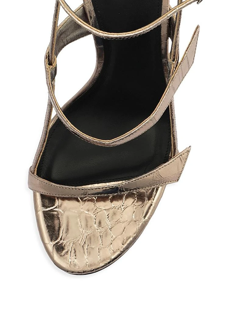 Alexandre Birman Tita 85MM Metallic Leather Cage Sandals 5