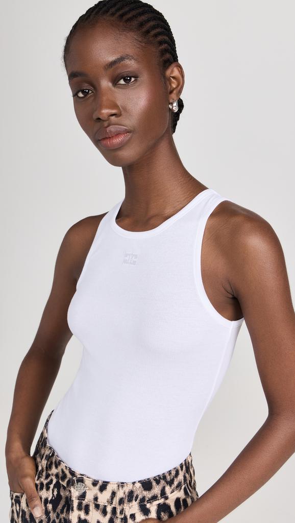 GANNI Soft Cotton Rib Tank Top