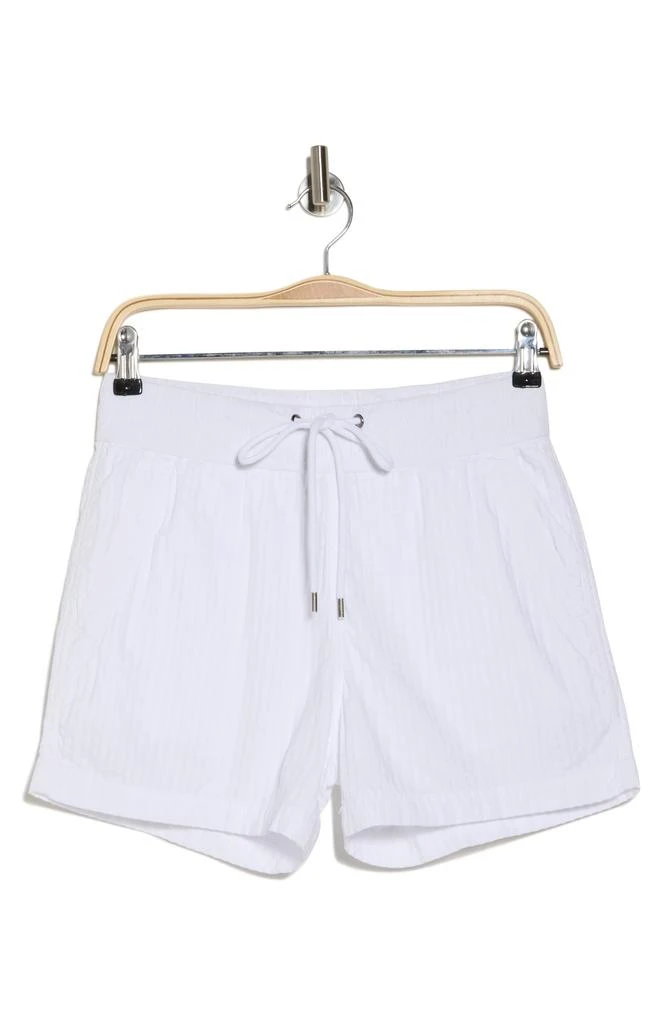 James Perse Textured Stripe Drawstring Shorts 3