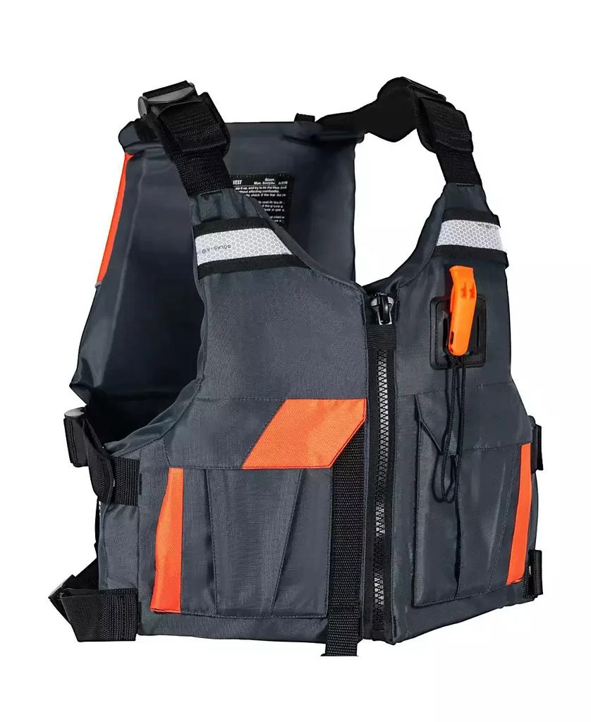 Mecale Life Vest for Watersports (PFD), Waterproof Nylon, 80N Buoyancy, Life Jacket for Fishing Kayaking Surfing, Men and Women 3