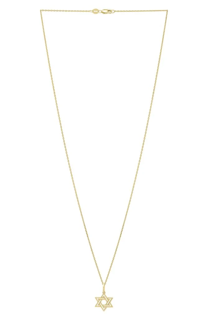 KARAT RUSH 14K Yellow Gold Star of David Pendant Necklace 2