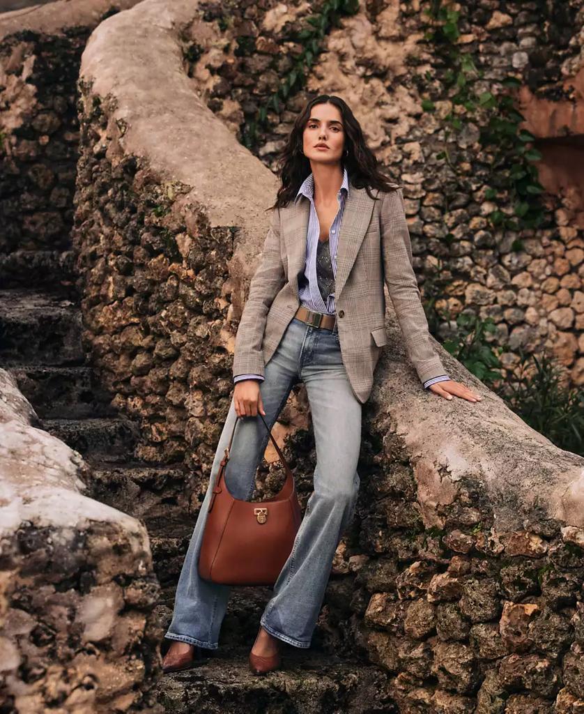 Ralph Lauren Leather Large Tanner Shoulder Bag