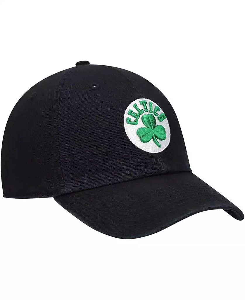 47 Brand Men's Black Boston Celtics Team Clean Up Adjustable Hat 4