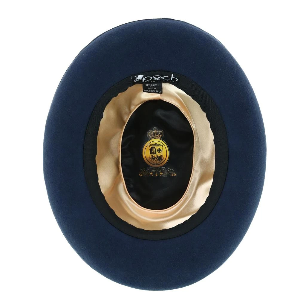 Epoch Hats Company Men's Wool Felt Homburg Godfather Hat with Feather 4