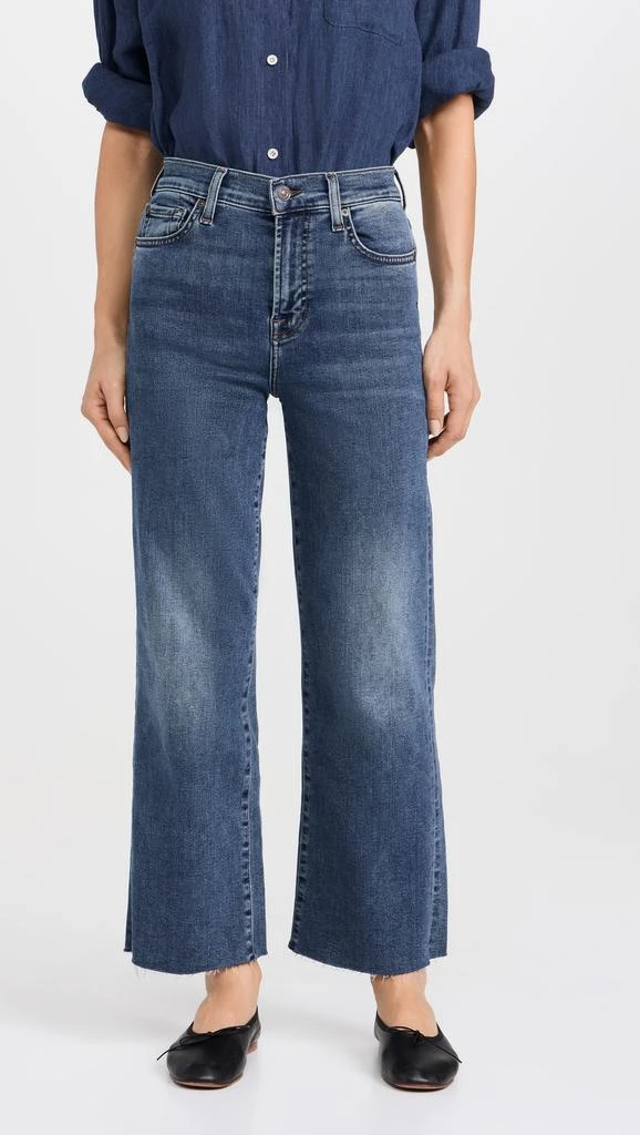 7 For All Mankind Cropped Alexa Jeans with Raw Cut Hem 6