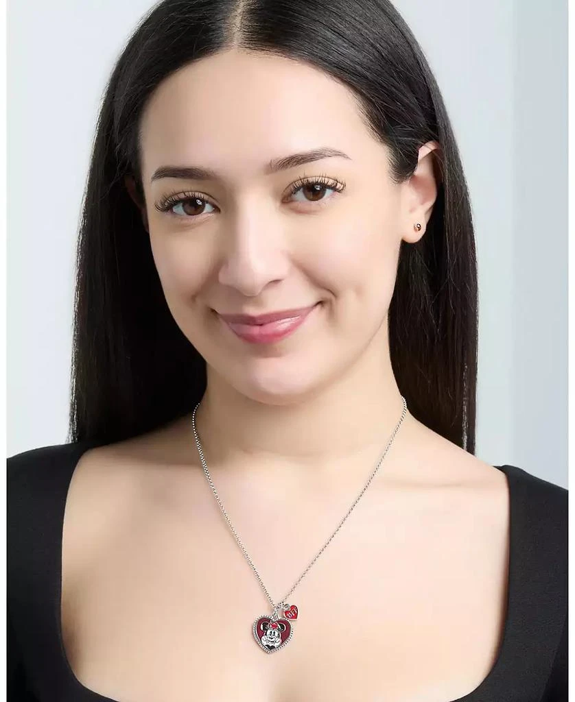 Disney Mickey & Minnie Mouse Heart Necklace Set of 3 2