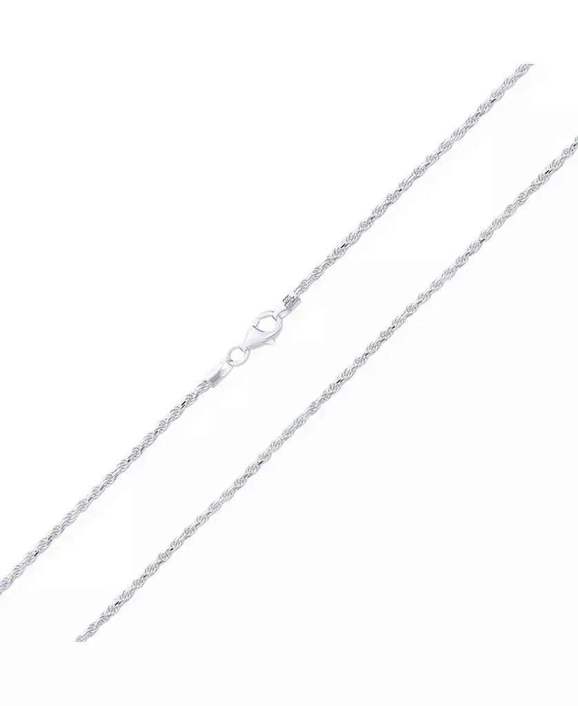 Bling Jewelry 040 Gauge .925 Sterling Silver Rope Chain Necklace 16 18 20 24 Inch 2