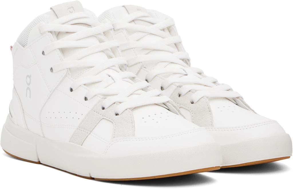 On White 'THE ROGER' Clubhouse Mid Sneakers 4