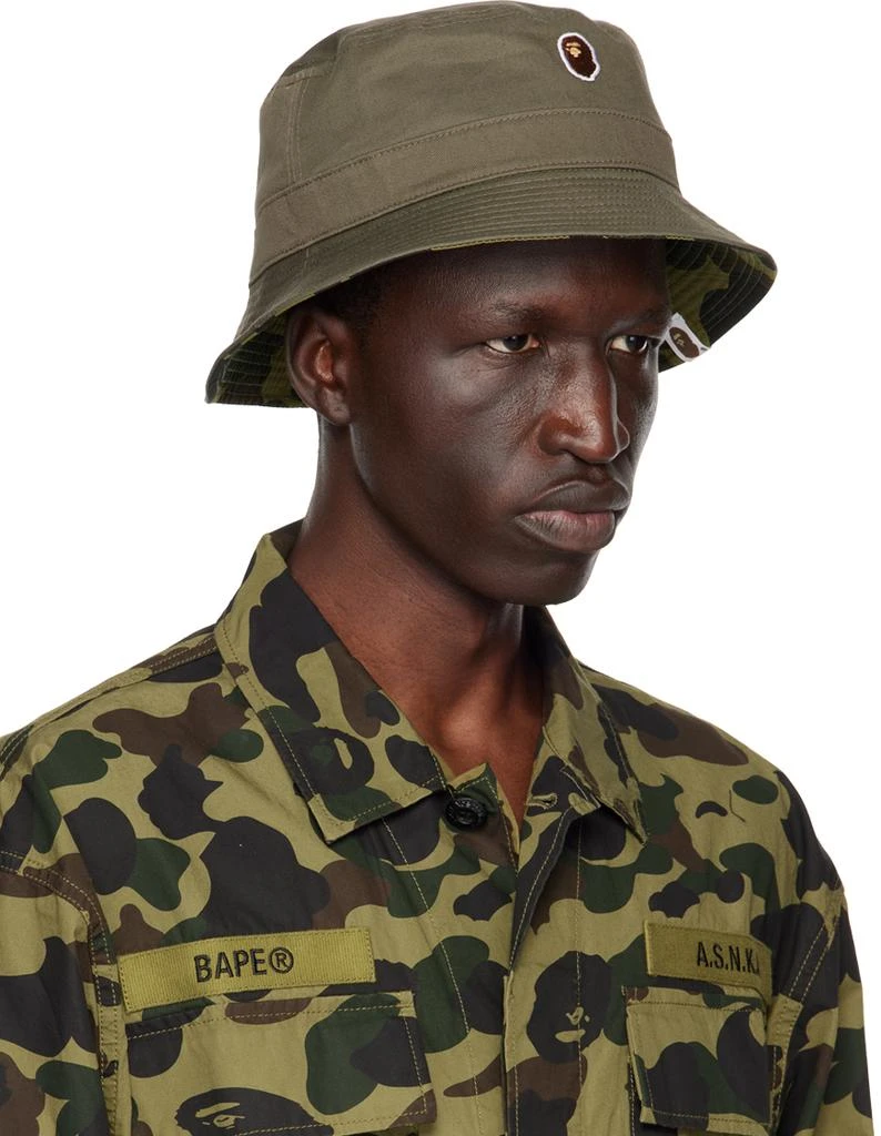 Bape Green 1st Camo One Point Reversible Bucket Hat 2