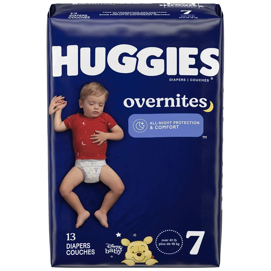 Huggies OverNites Nighttime Baby Diapers Size 7 (41+ lbs) 3
