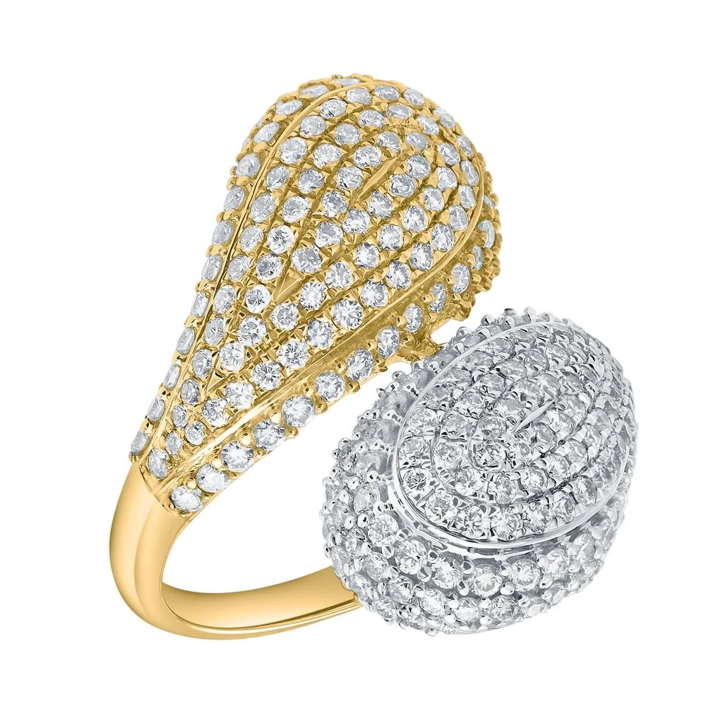 LuvMyJewelry Sable 2.15 Ct 14K Gold Two Tone Pave Diamond Ring 2