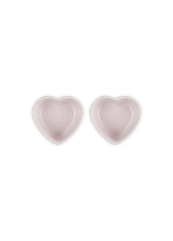Le Creuset Stoneware set of two heart ramekins 6
