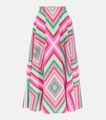 Valentino Rhombus 75 cotton poplin maxi skirt 1