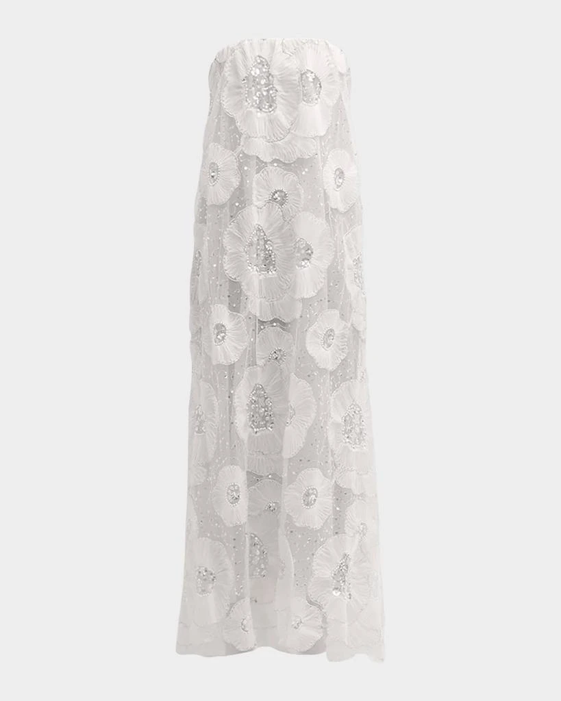 HELSI Margot Strapless Beaded Floral Tulle Gown 1