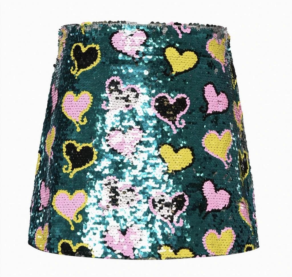 Hannah Banana Hannah Banana - Heart Sequin Mini Skirt 2