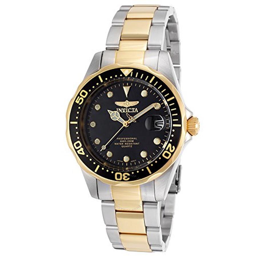 Invicta Pro Diver Black Dial Two-tone Men's Watch 17049