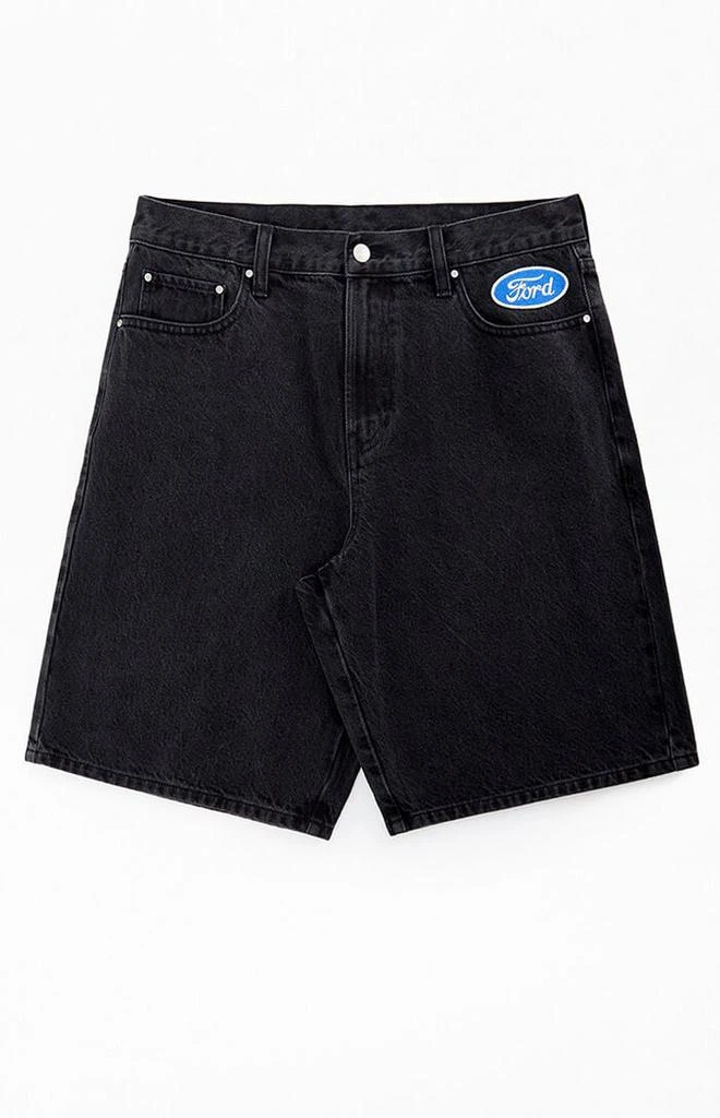 FORD Black Baggy Denim Shorts 1