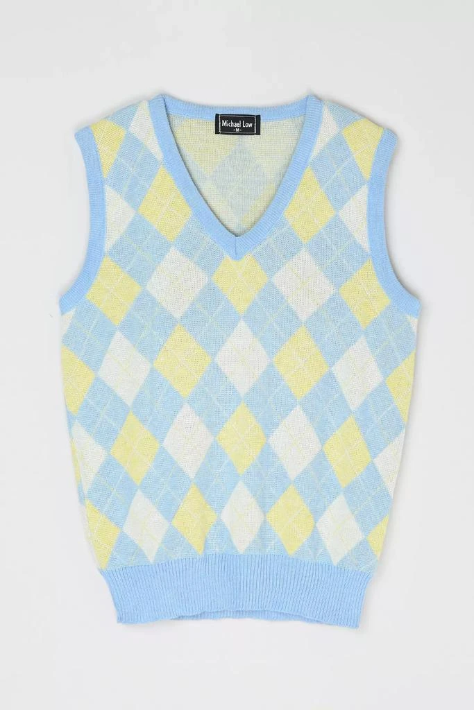 Shop Vintage 60s Pastel Argyle Sweater Vest on Sale at BeyondStyle