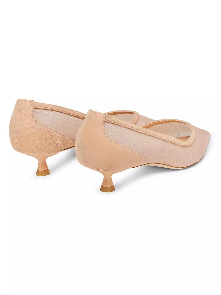 Stuart Weitzman Eva 35MM Mesh & Leather Pumps 3