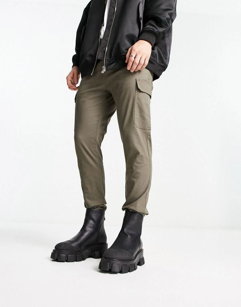 Truffle Collection Truffle Collection pull on chunky calf boots in black faux leather 2