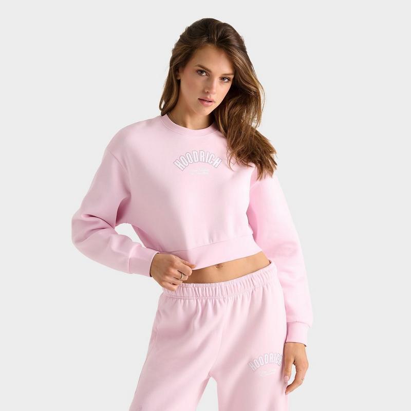 Shop Women's Hoodrich Cherish Bling Cropped Crewneck Sweatshirt on