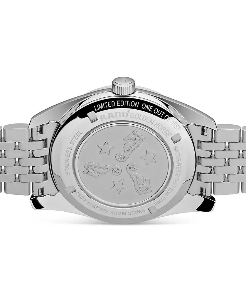 Rado Unisex Swiss Automatic Golden Horse 1957 Limited Edition Stainless Steel Bracelet Watch 37mm 3