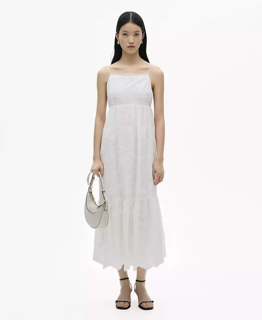 Mango Women's Floral Embroidered Strap Dress 1