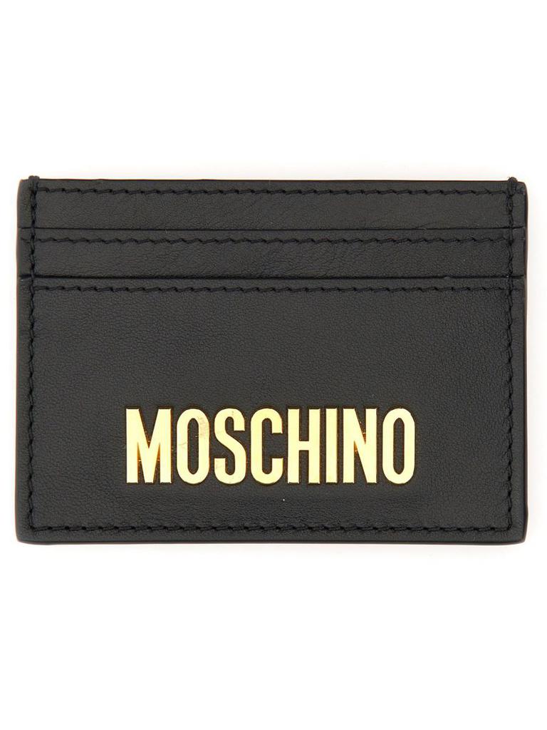 Moschino CARD HOLDER WITH GOLD PLAQUE - Bags - Compare