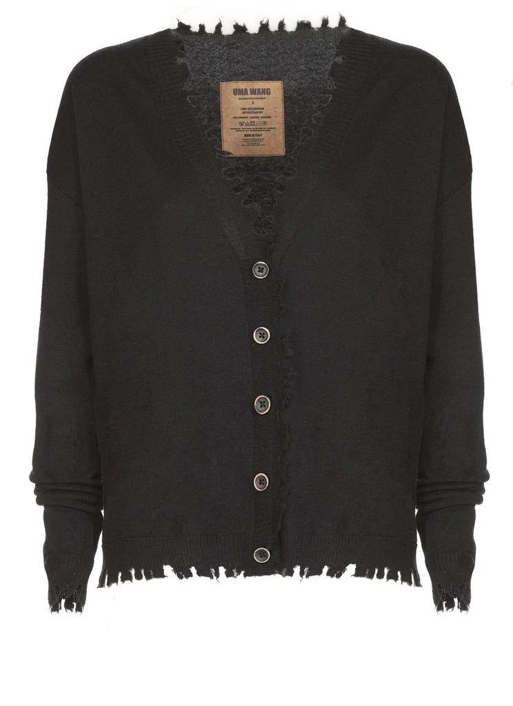 Uma Wang Uma Wang Raw-Cut V-Neck Cardigan