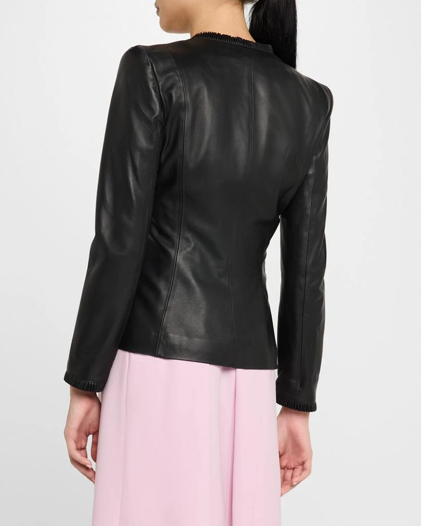 Emporio Armani Tailored Zip-Front Nappa Leather Jacket 3