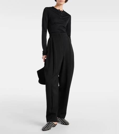 Khaite Ashford wool-blend straight pants 2