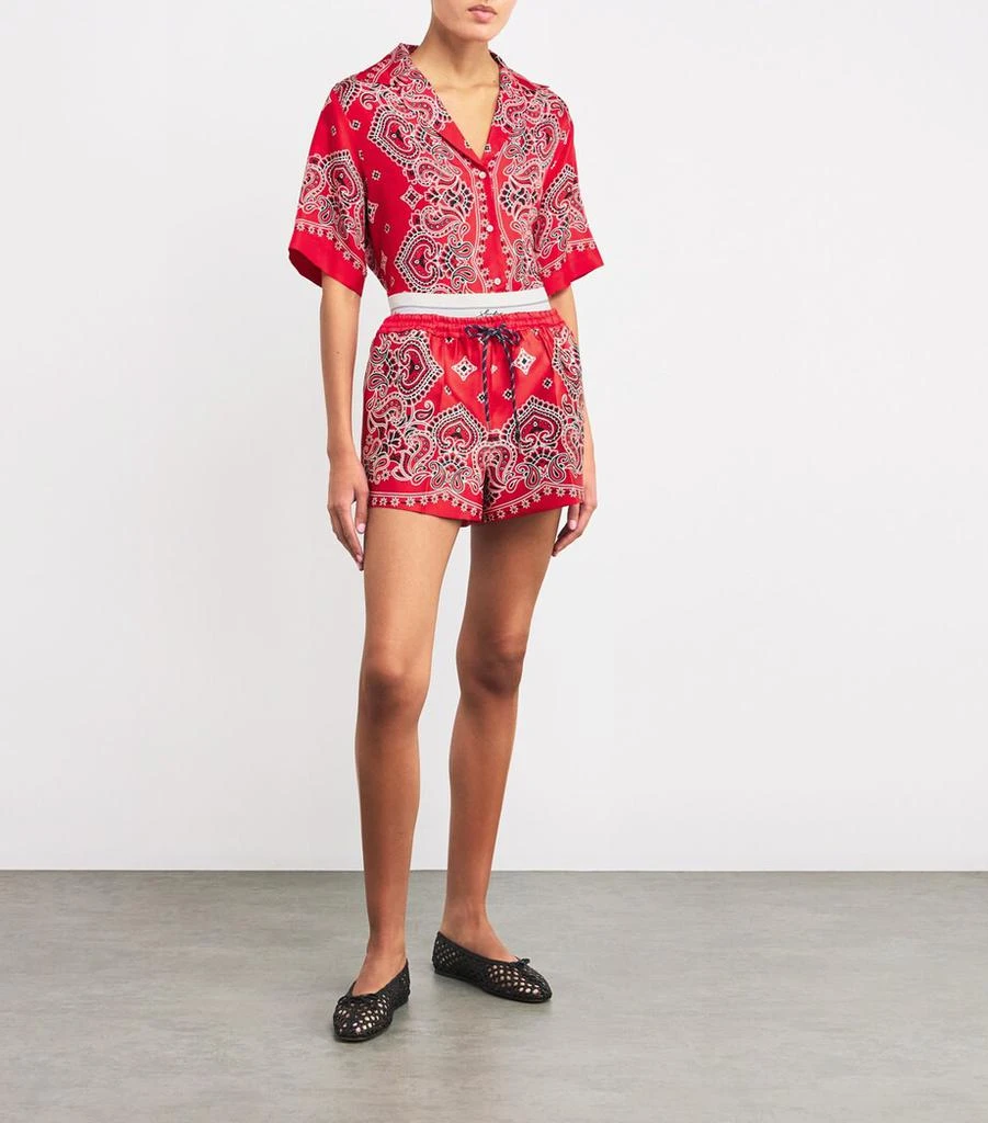 Sandro Paris Silk Bandana Print Shorts 2