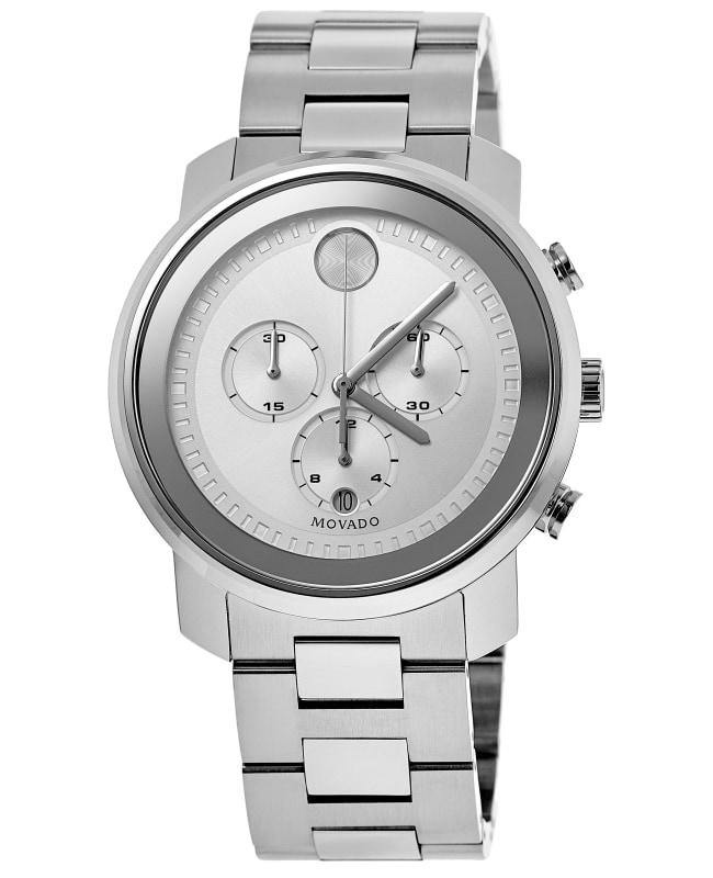 Movado Movado Bold Silver Chronograph Dial Steel Men's Watch 3600276