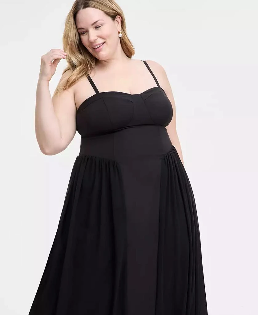 SENI & CADE Plus Size Sweetheart-Neck Sleeveless Gown 3